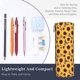 thumbnail image 3 of Disketp Artistic Zebra Print Sunflower Estuche Organizador de Lápices de Cuero, Estuche de Oficina con Cremallera para Bolígrafo y Lápiz, 3 of 6