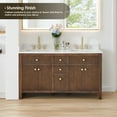 thumbnail image 4 of Cerrito 60" Wood Vanity in Brown Brushed Oak Engineered Stone Top/NM, 4 of 14