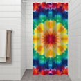 thumbnail image 2 of Rainbow Tie Dye Mandala Pattern Shower Curtain 36"x72" ,Bathroom Decorative Shower Curtains Set with 12 Hooks,Modern Waterproof Washable Shower Curtain, 2 of 6