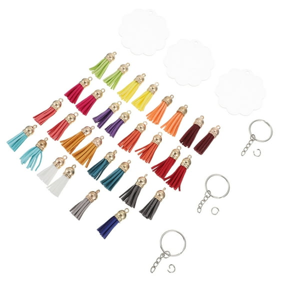 FOMIYES U-Shaped Key Rings for Crafting Acrylic 30-Pcs 5x5in
