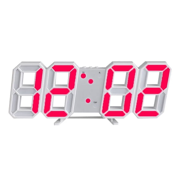 Reloj de pared LED, despertador, termómetro digital 3D inteligente