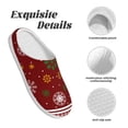 thumbnail image 5 of Fotbe Merry Christmas Pattern Women's Fuzzy Curly Fur Memory Foam Loafer Slippers Indoor Outdoor Slippers Winter Home Shoes-35/36, 5 of 7