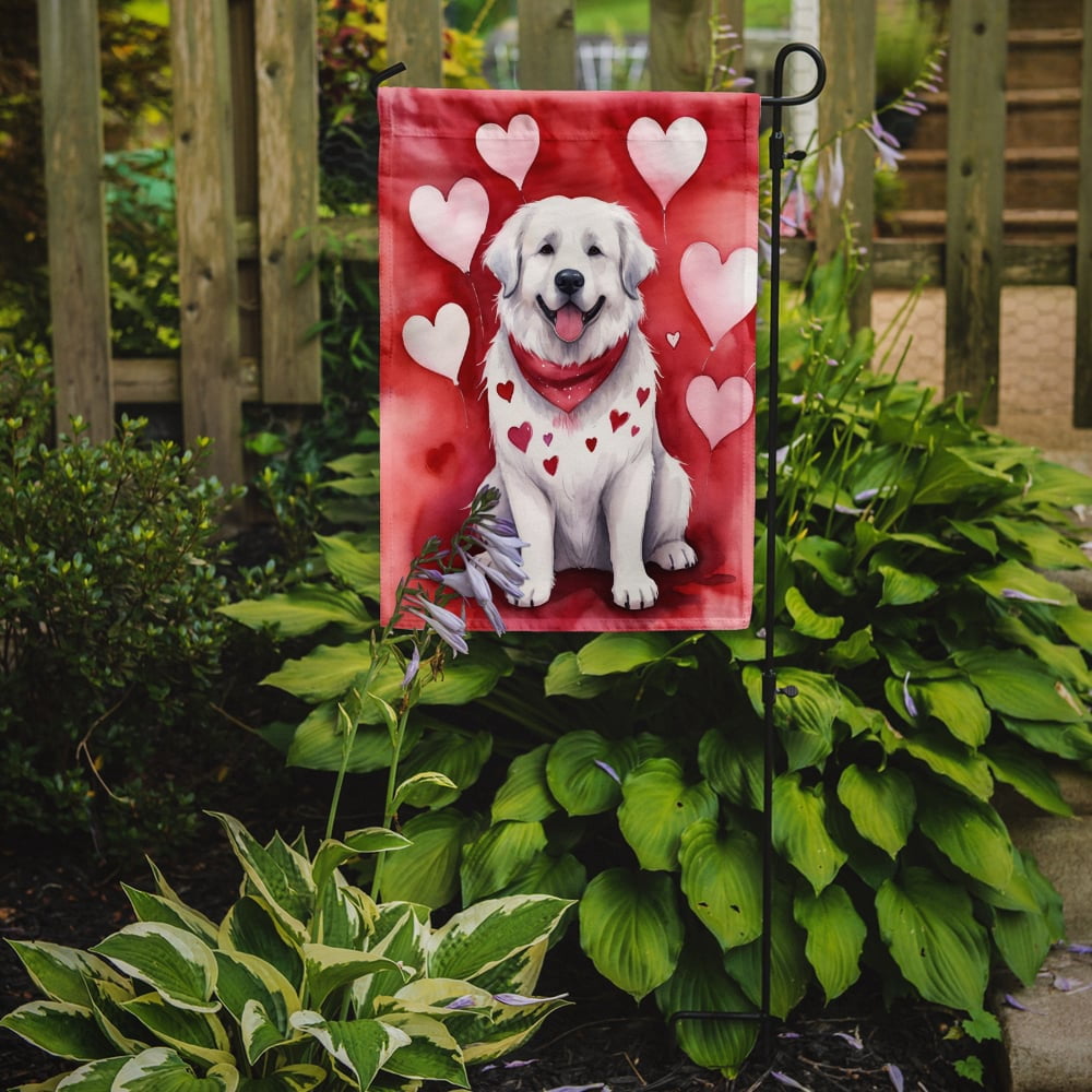 Great Pyrenees My Valentine Garden Flag 11.25 in x 15.5 in