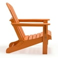 Braxton Folding Plastic Adirondack Chair, Orange
