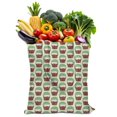 thumbnail image 1 of Hedgehog and Floral Design Canvas Tote – Cute Cartoon Animal Reusable Bag, 1 of 5