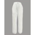 thumbnail image 2 of TaTaai Women Solid Color Cotton Linen Casual Long Pants Drawstring Waist Loose Straight Leg Lightweight Breathable Soft Fabric Machine Washable No Fading Daily Office Wear Gift, 2 of 6