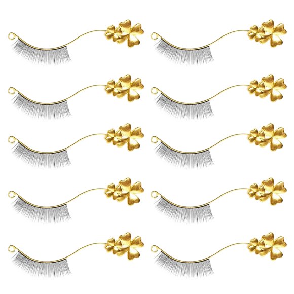 Minkissy 6 Paires d'Outils d'Affichage de Cils en Métal Premium Doré pour Sélection Précise de Faux Cils