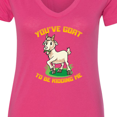 thumbnail image 4 of Inktastic Funny Goat Kid Joke Women's V-Neck T-Shirt, 4 of 5