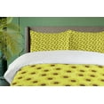 thumbnail image 4 of Ambesonne Floral Duvet Cover Sets, Rustic Sunflowers Silhouette, 2-King, Pale Avocado Green Umber, 4 of 7