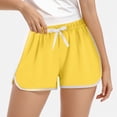 thumbnail image 2 of NIEWTR Girls' Slim Fit Athletic Shorts Adjustment Drawstring Running Shorts Quick Dry Soft Bottom(Yellow,9-10 Years), 2 of 5