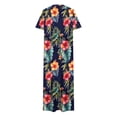 thumbnail image 4 of Ovzne Robes d'Été pour Femmes 2025 Robe de Plage Robe Unie Ample Décontractée Mode Robe à Manches Longues Robe à Col à Manches Longues pour Femmes Robe de Printemps à Manches Longues Imprimée Liquidation, 4 of 6