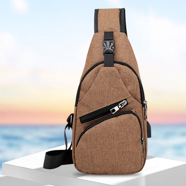 Bolso de pecho para hombre, Bolso ligera para montar a horcajadas, resistente al desgaste, a prueba de arañazos, viaje de compras
