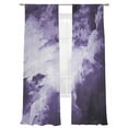thumbnail image 7 of Purple Ombre Clouds Sheer Curtains 108 Inch Length 2 Panels Set, Modern Abstract Art Gradient Cloud Voile Window Treatment Semi Sheer Long Curtains Drapes for Bedroom/Living Room/Kitchen 52"x108"x2, 7 of 7