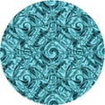 thumbnail image 1 of Ahgly Company Machine Washable Indoor Square Transitional Teal Green Area Rugs, 3' Square, 1 of 7
