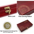 thumbnail image 6 of 100 Pieces 30mm Wooden Coin Capsules Holder Case, Collection Box Coins Display Storage Case with Lock, 3 Sizes (25/27/30mm) Commemorative Organizer Collector, 6 of 8