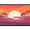 Tropical Sunset, variant on Palm Tree Vibes - Removable Patch