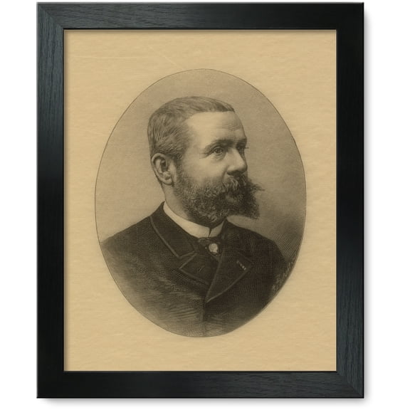 Framed Print: Gaston Tissandier, French Balloonist, Bust-Length Oval Portrait