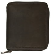 RFID Blocking Mens Leather Zippered Wallet RFID 702 (C)