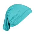 thumbnail image 1 of Gorra de mujer de algodón de seda de alta elasticidad con fondo cilíndrico monocromático, 1 of 5