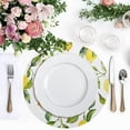 thumbnail image 4 of Ryvnso Lemon and Leaves Round Plate Mats Dining Table Placemat Set of 4 for Holiday Decoration, 4 of 7