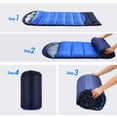 thumbnail image 2 of TOMSHOO Orange Single Envelope Sleeping Bag for Adults - 1.8KG Lightweight Polyester Hollowfibre Filling, Windproof Cover & Double Zipper Design, Convertible to Blanket/Quilt, with Compression Bag, 2 of 6