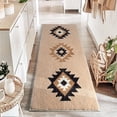 thumbnail image 1 of HAHDAXIA Boho Bathroom Rug Runner 24x60 Long Bath Mat for Bathroom Bedroom Hallway Kitchen Shower Luxury Soft Absorbent Large Carpet Runner Moroccan Geometric Farmhouse Neutral Home Decor, Cr, 1 of 7