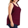 thumbnail image 2 of fatyb Plus Size Women's Tank Tops Sleeveless Striped Tshirts Loose Tunic Womens Casual Summer Blouses, 2 of 6