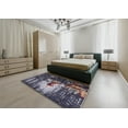 thumbnail image 5 of Ahgly Company Machine Washable Indoor Round Industrial Modern Black Area Rugs, 3' Round, 5 of 7