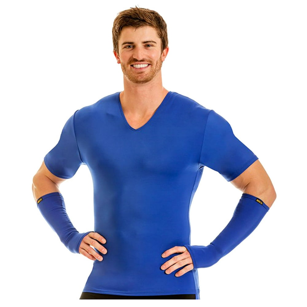 white v neck compression shirt