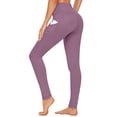 thumbnail image 6 of Workout Pants with Pockets for Women Baeitkot High Waist Solid Color Tights, Breathable Running Leggings for Exercise and Casual Outings Rose Gold S, 6 of 9