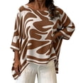 thumbnail image 2 of QUNYINEY Plus Size Womens Shirts 3/4 Sleeve Gradient Summer Tunic Tops Relaxed Fit Crew Neck Pullover Casual Trendy Tops for Women 2026, 2 of 7