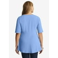 thumbnail image 2 of Jessica London Women's Plus Size Stretch Cotton Peplum Tunic, 2 of 5