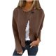 thumbnail image 2 of HongQid Women's Wool Blend Fall Business Cardigan Collarless Long Sleeve Button Jacket, 2 of 6