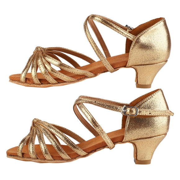 Zapatos Latinos Suaves Y Cómodos Zapatos De Baile De Moda para Niñas Color Dorado 33 YUNYI BRAND Deportes