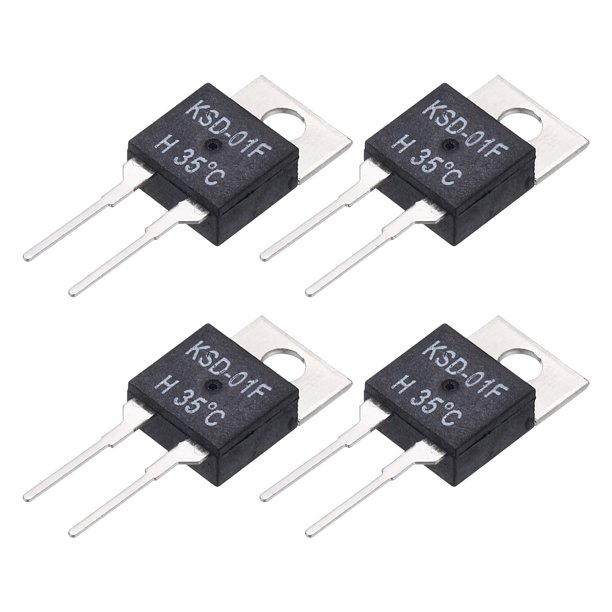 Paquete de 4 interruptores de temperatura termostáticos KSD-01F, 35°C/95°F 1.5A Normalmente Abierto N.O Controlador de temperatura para protección contra sobrecalentamiento en placas de PC