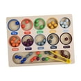 thumbnail image 3 of Juguete Montessori, juego de mesa con clavijas de era, clasificación y de colores apilados, rompecabezas de con clip de a j perfke Bolas en Copas, 3 of 9