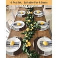 thumbnail image 4 of 15 Inch Round Placemats Set of 4, Black Striped Non Slip Heat Insulation PP Table Mats, Farmhouse Stripes Modern Abstract Art Washable Place Mats for Kitchen Dining Party Table Decor, 4 of 7
