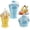 blue and yellow, variant on Collapsible Silicone Cup with Large 6cm Ice Ball Maker, 2-in-1 Reusable Travel Mug with Straw & Lid, Leak-Proof Portable Drinkware for Camping, Office, Iced Coffee and Whiskey