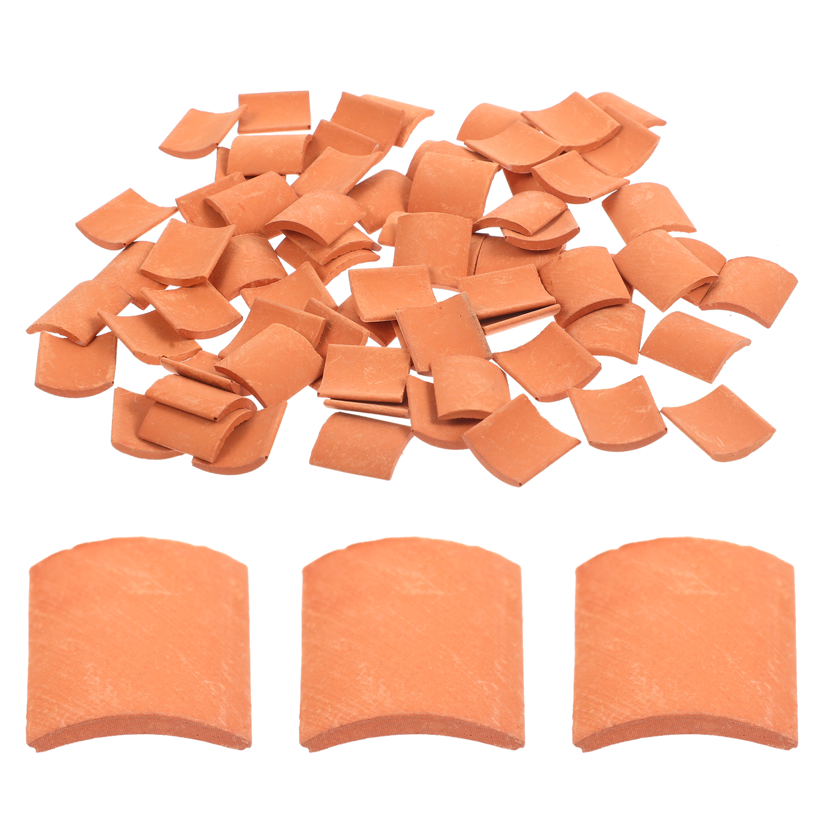 80pcs Simulated Small Roof Tiles Roof Tile Models DIY Miniature Roof ...