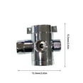 thumbnail image 3 of Hose Splitter 1/2 3-Way Plated Shower Tap Adapter Universal Hose Splitter 3-Way Plastic Universal Bathroom Tube Connector, 3 of 7