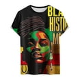 thumbnail image 4 of Black History Month 3/4 Length Sleeve Shirts for Men Crewneck Blouses 2026 February Melanin Graphic Tees African American Tops Afrocentric Cultural Heritage Tee Melanin Gift Tops, 4 of 4