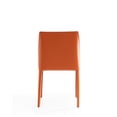 thumbnail image 4 of Pemberly Row 17.32" Contemporary Leather Dining Chair in Coral Orange (Set of 4), 4 of 8
