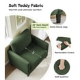 thumbnail image 5 of Welzona 33" Teddy Fabric Accent Chair, Comfy Reading Armchair for Living Room & Bedroom, Tool-Free Assembly, Green, 5 of 9