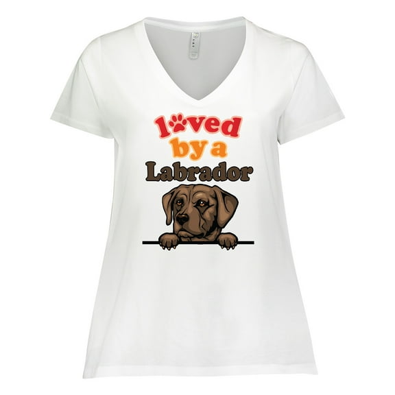 Inktastic Labrador Retriever Dog Gift Women's Plus Size V-Neck T-Shirt