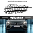 thumbnail image 3 of Unique Bargains Pair 2058852523 Front Right/Left Fog Light Grille Cover for Mercedes-Benz C Class W205 C180 2015-2018, 3 of 6