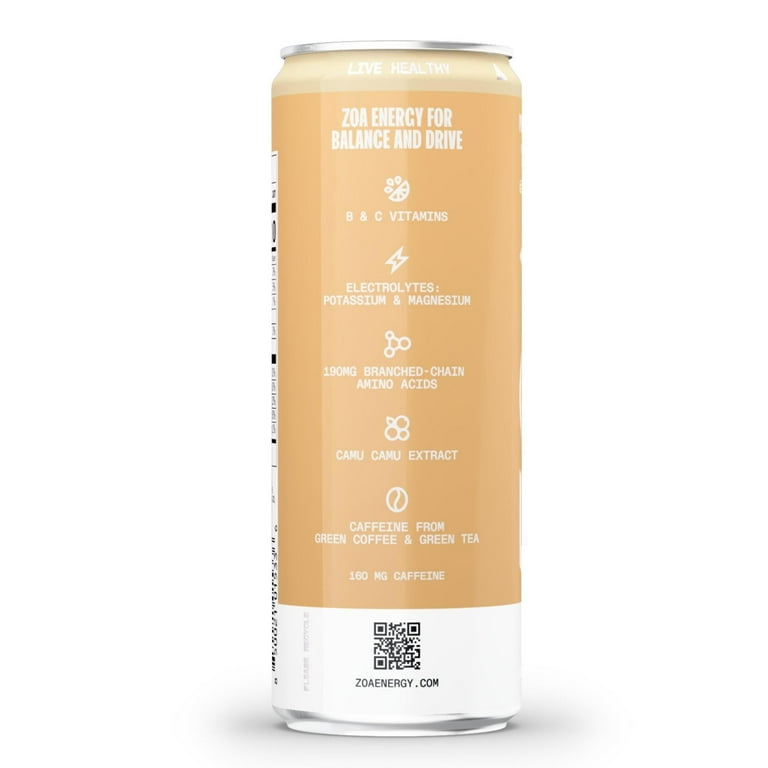 Zoa Low Sugar Pineapple Coconut Soda, 12 fl oz Can, 0.0% ABV, Diet