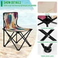 thumbnail image 4 of 600D Oxford Camping Chair Portable Foldable Chair Supports 220 lbs for Picnic, Fishing, Backpacking Teal and Orange Abstract Shapes, 4 of 8