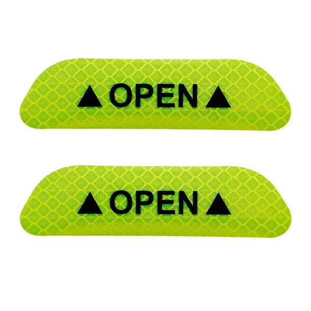 2 pegatinas reflectantes para puerta de coche, cinta reflectora de advertencia, calcomanía de seguridad de visibilidad nocturna, cinta impermeable, repuestos para mascotas Verde