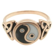 Size 6 Solid copper band ring Solid Copper Yin and yang Ring CRI1390-1/2 of an inch Round