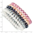 thumbnail image 3 of Freshwater Cultured Pearl Set of 5 Stretch Bracelets, 3 of 8